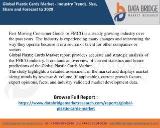 Plastic Cards Market report