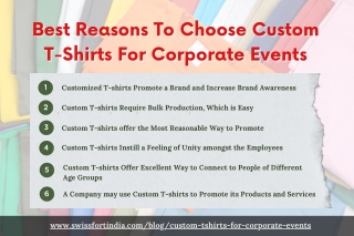 Best Reasons to Choose Custom T-shirts for Corporate Events