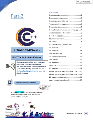 stl programming part_2  sujan prodhan Rajshahi university CSE