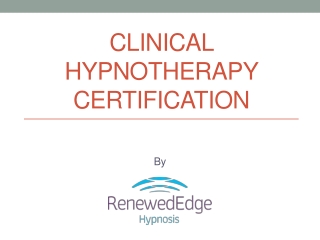 Clinical Hypnotherapy Certification