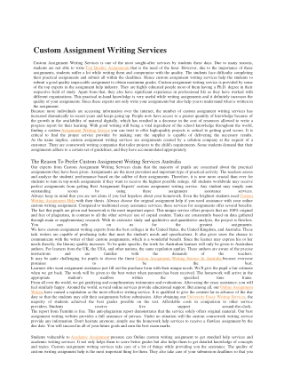 custom assignment writing services