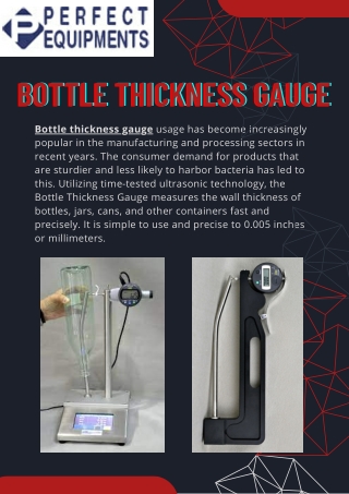 Bottle thickness gauge | Perfect Group India