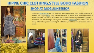 HIPPIE CHIC CLOTHING, STYLE BOHO FASHION