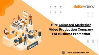 Hire Animated Marketing Video Promotion Company For Business Promotion