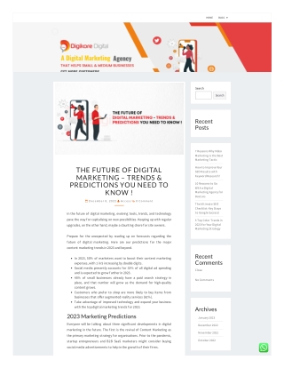 The Future Of Digital Marketing – Trends & Predictions You Need To Know