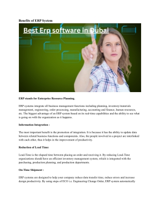 Best Erp software in Dubai