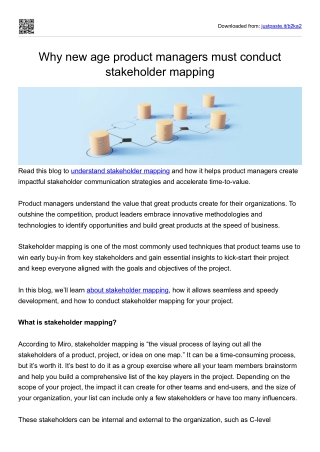 Why new age product managers must conduct stakeholder mapping