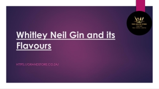 Whitley Neil gin and its flavours