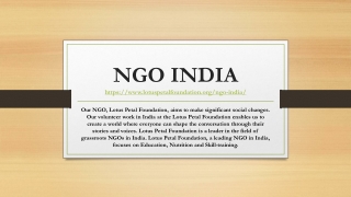 NGO INDIA PPT