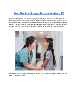 Best Medical Supply Store in McAllen, TX