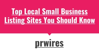 Top Local Small Business Listing Sites You Should Know