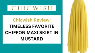 Chicwish Review TIMELESS FAVORITE CHIFFON MAXI SKIRT IN MUSTARD