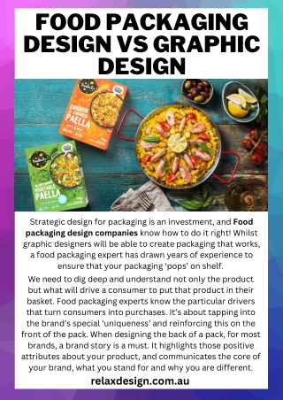 Food Packaging Design vs Graphic Design