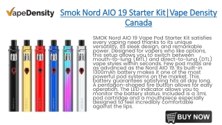 Smok Nord AIO 19 Starter Kit|Vape Density Canada