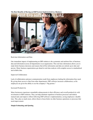 Best Erp software in UAE
