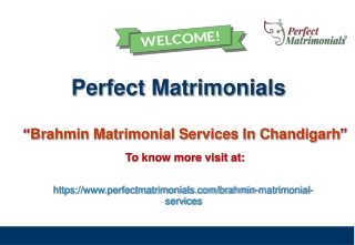 Brahmin Matrimonial Services In Chandigarh