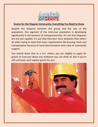 Grants for the Hispanic Community - Everything You Need to Know