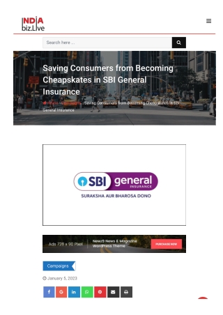 Saving Consumers from Becoming Cheapskates in SBI General Insurance