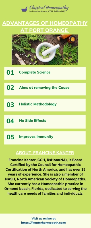 Advantages of Homeopathy at Port Orange