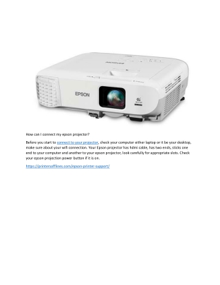 How can I connect my epson projector?