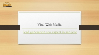 Lead Generation Seo Expert in San Jose | Viralwebmedia.com