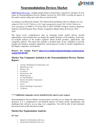 Neuromodulation Devices Market