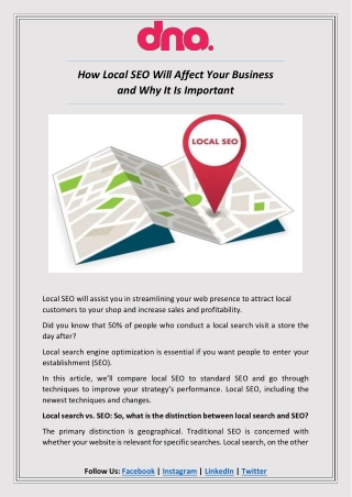 How Local SEO Will Affect Your Business and Why It Is Important