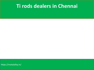 Ti rods dealers in Chennai