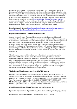 Osgood-Schlatter Disease Treatment market
