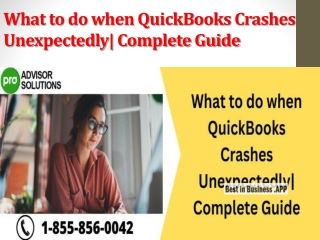 What to do when QuickBooks Crashes Unexpectedly