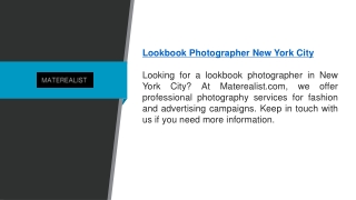 Lookbook Photographer New York City  Materealist.com