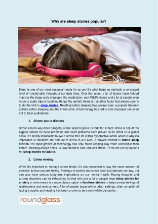 Why Are Sleep Stories So Popular