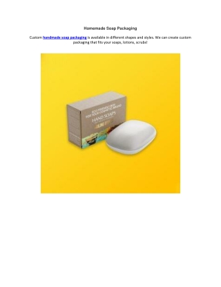 Homemade Soap Packaging