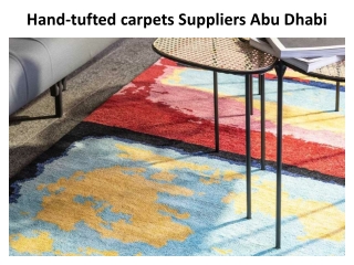 Hand-tufted carpets -bestcarpetsabudhabi