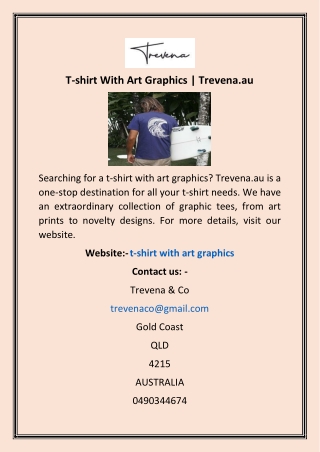 T-shirt With Art Graphics | Trevena.au