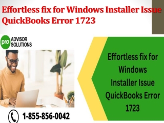 Effortless fix for Windows Installer Issue QuickBooks Error 1723