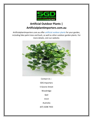 Artificial Outdoor Plants  Artificialplantimporters.com.au