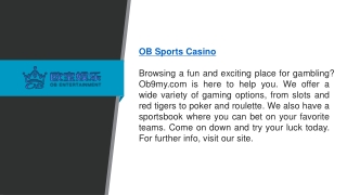 Ob Sports Casino  Ob9my.com