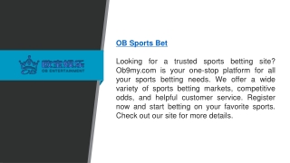 Ob Sports Bet  Ob9my.com