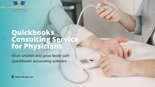 Quickbooks Consulting Service for Physicians