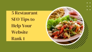 5 Restaurant SEO Tips to Help Your Website Rank 1