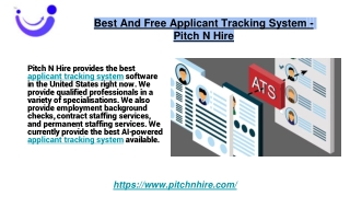Best And Free Applicant Tracking System - Pitch N Hire