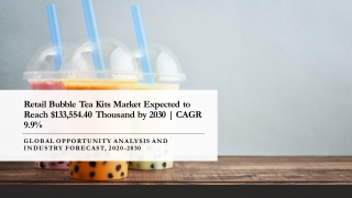 Retail Bubble Tea Kits Market Size, Share | Opportunities