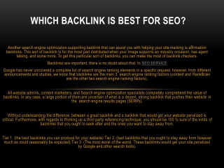 Which Backlink Is Best For SEO