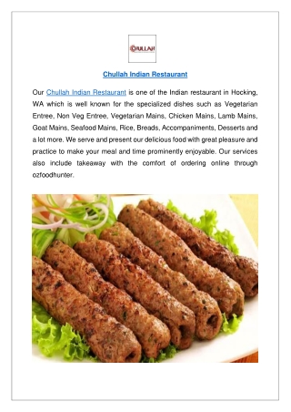 Up to 10% offer order now - Chullah Indian Restaurant