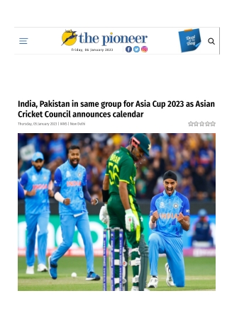 India, Pakistan in same group for Asia Cup 2023 as Asian Cricket Council announces calendar