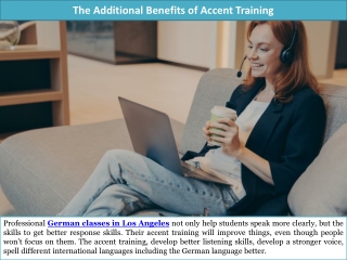 The Additional Benefits of Accent Training