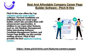 Best And Affordable Company Career Page Builder Software - Pitch N Hire