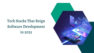 Tech Stacks That Reign Software Development in 2023