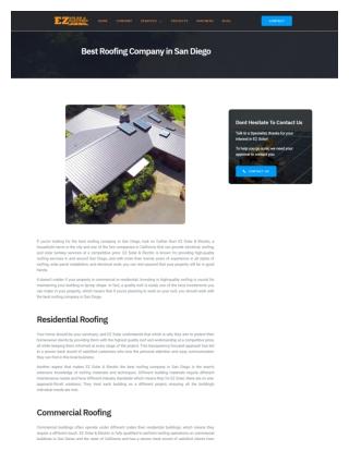 Best Roofing Company in San Diego
